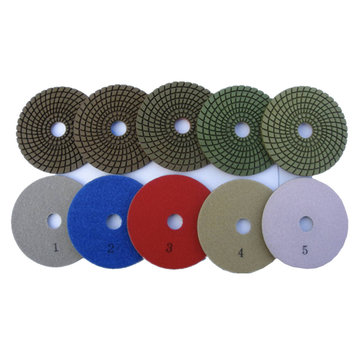 Set discuri/paduri diamantate pentru lustruit in 5 pasi WPP-11 / 100mm